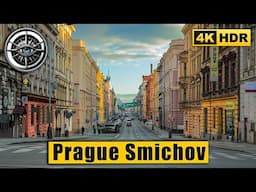 Walking Tour of Smíchov: Between History and Modern Prague 🇨🇿 Czech Republic 4K HDR ASMR