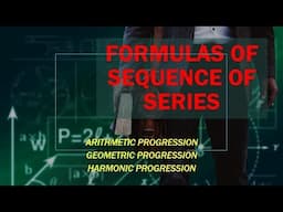 FORMULA SEQUENCES AND SERIES |ARITHMETIC PROGRESSION