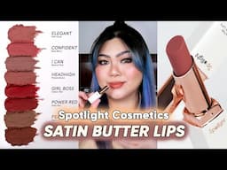 SPOTLIGHT SATIN BUTTER LIPS REVIEW & SWATCHES | Bing Castro