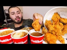 MUKBANG JOLLIBEE EATING SHOW TRYING FILIPINO FAST FOOD FRIED CHICKEN #filipinofood