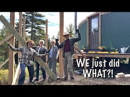 This covered porch will be EPIC! But first we have to get our DIY deck extension off the ground.