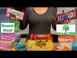 ASMR Gum Chewing Dollar Tree HUGE Snack Haul | Making Valentine's Day Treat Bags