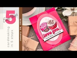 MAKE IT IN 5 EASY STEPS | Love You More than Chocolate Card  | 004