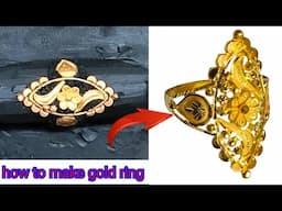 22k Ladies Gold Ring Designs Making| How To Make Gold Ring|Gold Jewellery Making - Nadia Jewellery