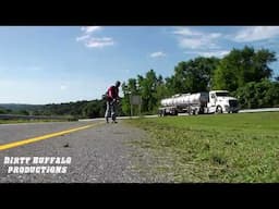 Using An Ego Backpack Blower To Clean Grass Clippings Off A Road (EGO LB6000, LB6002, LB6003)