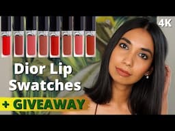 Dior Liquid Lipstick Swatches on Brown Skin + GIVEAWAY