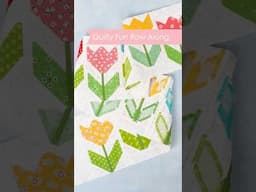 How lovely are these tulip blocks from the Quilty Fun Row Along - Row 13! 🌷