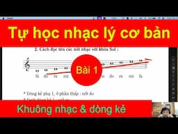 Tự học nhạc lý cơ bản - Bài 1 - Khuông nhạc và dòng kẻ phụ