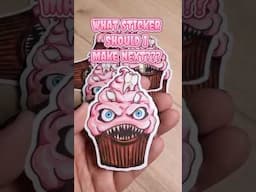 25 Days of Stickers - Day 21 - Cupcake With Teeth #stickers #advent