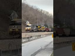 The Virginian trails on empty coal train! #Shorts #Trains