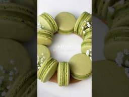 Delicious Matcha Macarons 💚 #matcha #macaron #matchalover