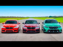 New BMW M5 Generations DRAG RACE