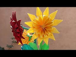 How to Make a Paper Flower Vase | 3D Origami Flower VASE Tutorial | #Shorts