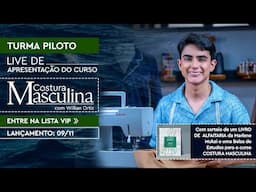 🔴 LIVE DE APRESENTAÇÃO DO NOVO CURSO COSTURA DA MODA MASCULINA- 09/11 às 10H