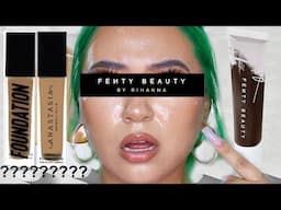 NEW FENTY BEAUTY HYDRATING FOUNDATION 8HR WEAR TEST ON OILY ACNE PRONE SKIN | YURIGMAKEUP