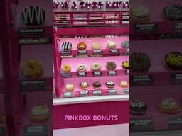 The selection at Pink Box Donuts Las Vegas Freemont Street #pinkbox #donuts #lasvegas