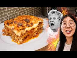 I Survived Making Gordon Ramsay’s FAMOUS Lasagna 🔥