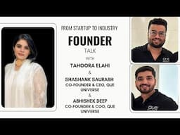 FoundersTalk with QUE founders Shashank & Abhishek -  A Premium eyewear brand