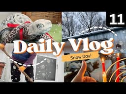 Frugal Living - Mobile Home Homemaking - Snow Day - Winter Projects - Clean With Me