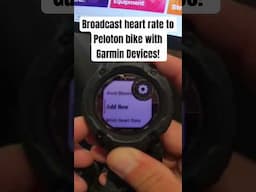 Garmin Heart Rate Sensor to Peloton App #shorts #peloton #garmin