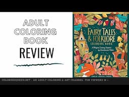 Fairy Tales and Folklore Coloring Book  Review + Testing Mediums | Emelie Lidehall Oberg