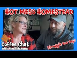 HOT MESS HOMESTEAD! tiny house, homesteading, cabin build, DIY HOW TO sawmill tractor tiny cabin