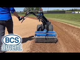 Sports Field Maintenance with BCS Two-Wheel Tractors - Part 1: Power Harrow