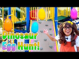 Soso Goes On a Giant Dinosaur Egg Hunt at The Park | Surprise Dino Toys Revealed!