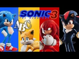 SONIC the Hedgehog 3 Movie ABC -  Characters from New Movie, Sonic, Tales, Knuckles and Shadow