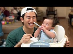 My son meets 'food' for the first time, yay! | Benedict Cua