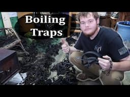 Dyeing Traps With Black Walnuts - Cabin Vlog #1