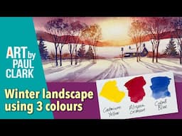 How to Paint a Snow Scene in Watercolour Using 3 Colours