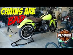 I would never do a chain conversion on a Harley