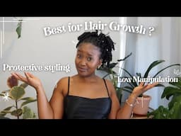 How to Use Protective hairstyling for Hair Growth & Retention| 4C Hair| Hair Growth Journey