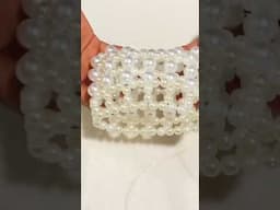 How to make a beaded pearl bag/ pearl bead bag tutorial