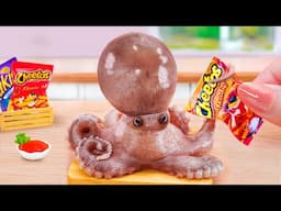 Tasty Cheetos Fried Baby Octopus Corn Dog Recipe - ASMR Mini Cooking by Mini Yummy