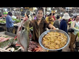 Market show: Yummy fish and fish eggs cooking - Delicious fish eggs recipe