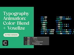 Typography Animation in Cavalry App: Color Blend + Voxelize