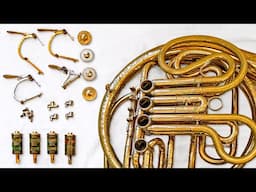 How A Corroded & Dented French Horn Gets Professionally Restored