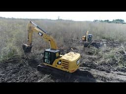 Clearing and Grubbing 93 acres.[ Part 1 ]