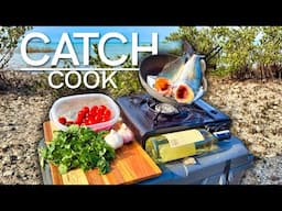 fishing for food - trout catch n cook on mangrove island