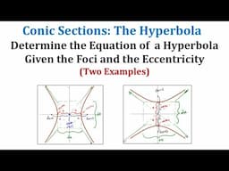 Conic Sections: Determine the Equation for a Hyperbola Given the Foci and Eccentricity