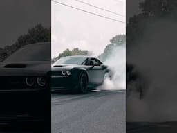 Hellcat Does Massive Burnout Leaving Car Show