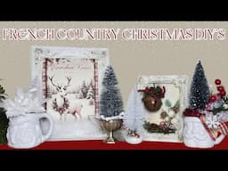 FRENCH COUNTRY CHRISTMAS DIY'S - CHRISTMAS TOWN - CHRISTMAS DIY'S WITH  THRIFT STORE FRAMES & FINDS