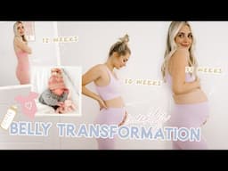 weekly pregnancy transformation with baby #2!! even though she's 4 months old now oops