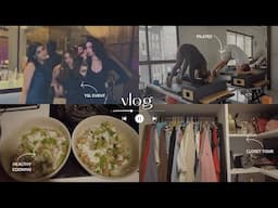 closet tour, YSL event, healthy cooking & more! | vlog