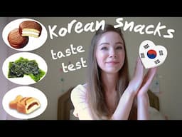 Trying Snacks from Korea! Eating Korean Snacks for the First Time