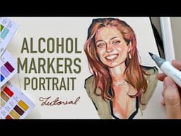 STEP BY STEP alcohol markers portrait tutorial + color names