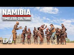 NAMIBIAN TRADITIONS - Dancing in a HIMBA VILLAGE and WILDLIFE on campsite - Motorcycle tour (S6-EP3)