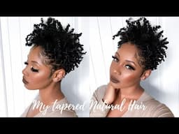 Defined Shiny Moisturized Twist Out & Coils for Tapered Cut | Short Natural Hair Tutorial